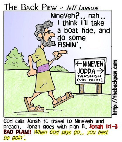 Jonah says no to Nineveh