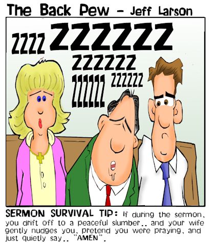 Sleeping In Church Bible Cartoons
