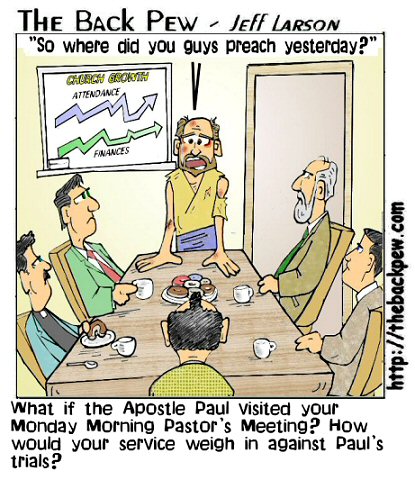 Paul at today's church meeting