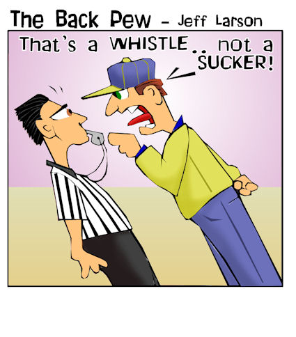 Referees with whistles not suckers