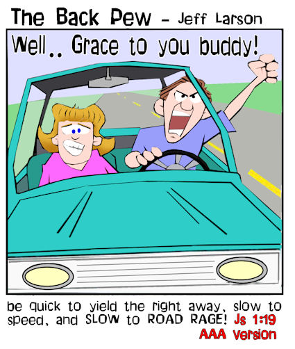 Road Rage Christian Bible Cartoons