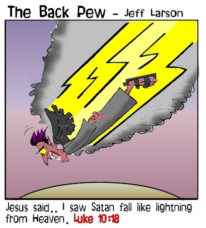 Satan falls from Heaven