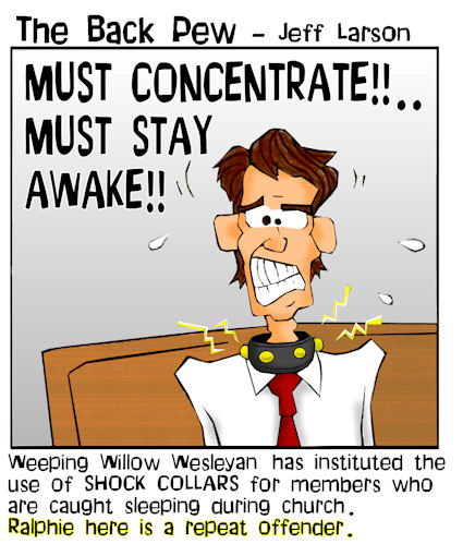 Stay Awake Shock Collar Bible Cartoons