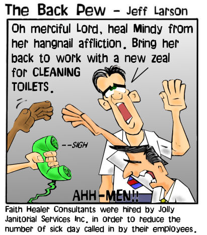 Faith Healer Sick Days Bible Cartoons