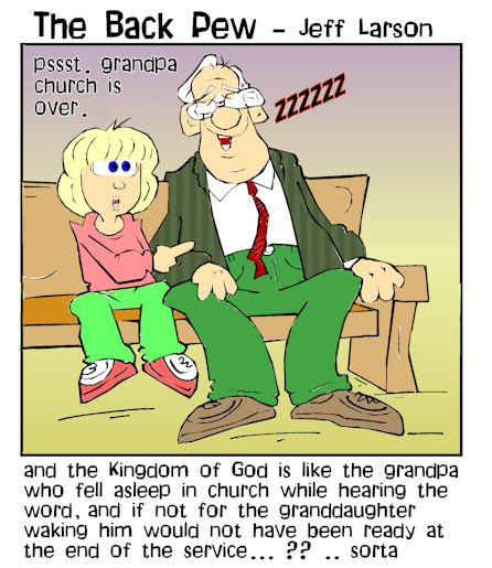 Grandpa sleeping in church