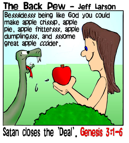 Satan tempts Eve