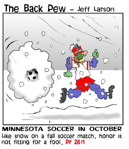 soccer in snow
