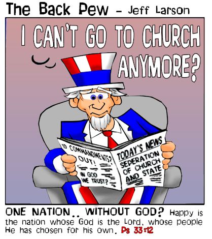 Uncle Sam can't go to church