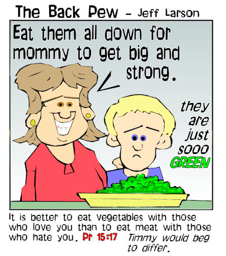 Eat Your Vegetables Bible Cartoons