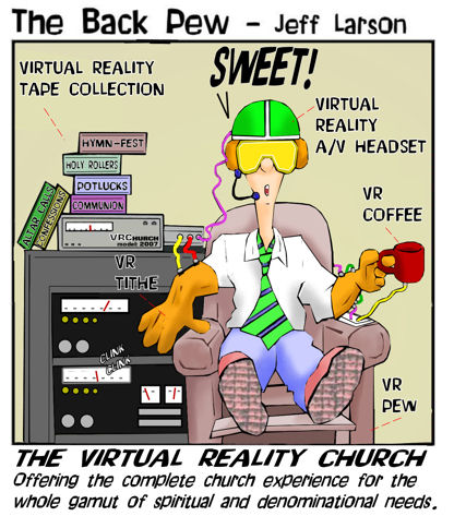 Virtual Reality Church Bible Cartoons