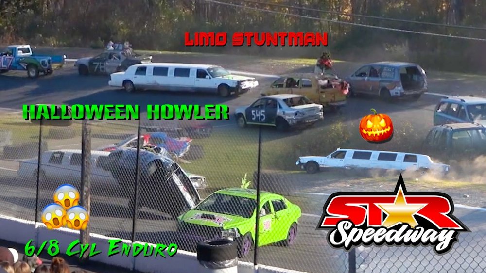 Limo stuntman at the Star Speedway Halloween Howler enduro