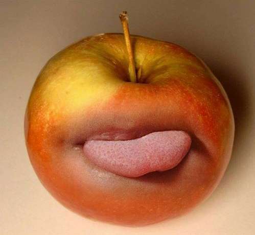 Apple With Tongue