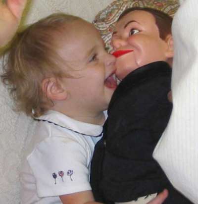 Funny Pictures of Baby with Ventriloquist Dummy