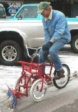 Funny Pictures of Bicycle Snow Plow