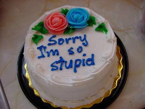 cake sorry stupid