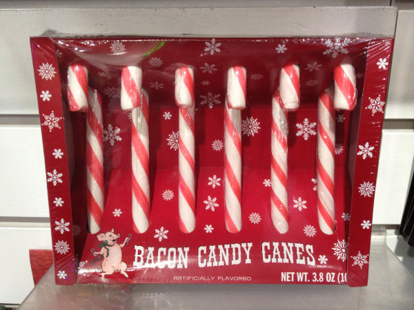 picture of bacon flavored candy canes