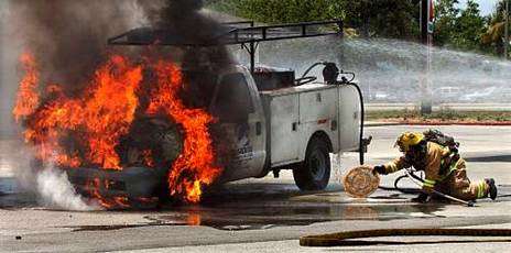Funny Pictures of Truck Fired Pizza