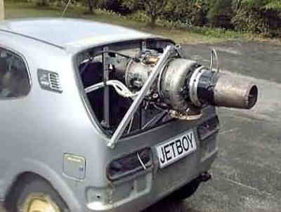 Funny Pictures of Car With Jet Engine