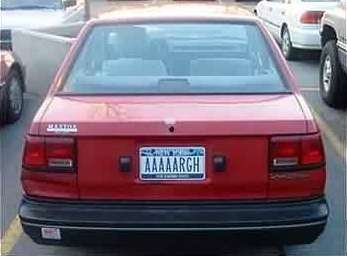 Funny Pictures of Pirate AAAAARGH License Plate