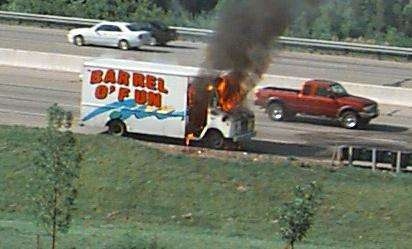 Funny Pictures of Ironic Truck Fire