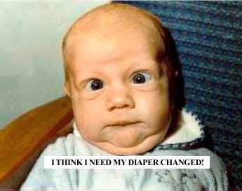 Funny Pictures of Baby Face Filling Diaper