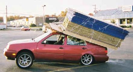 A Funny picture of an overloaded car
