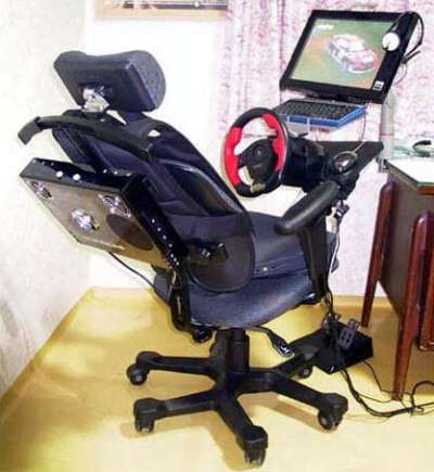 Funny Pictures of Office Chair With Steering Wheel