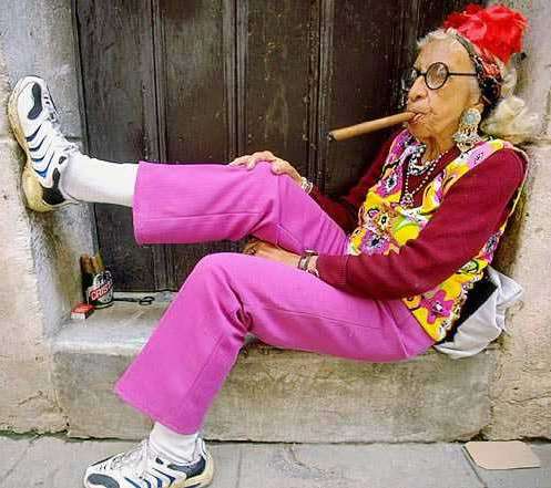 Funny Pictures of Church Secretary Smoking Cigar