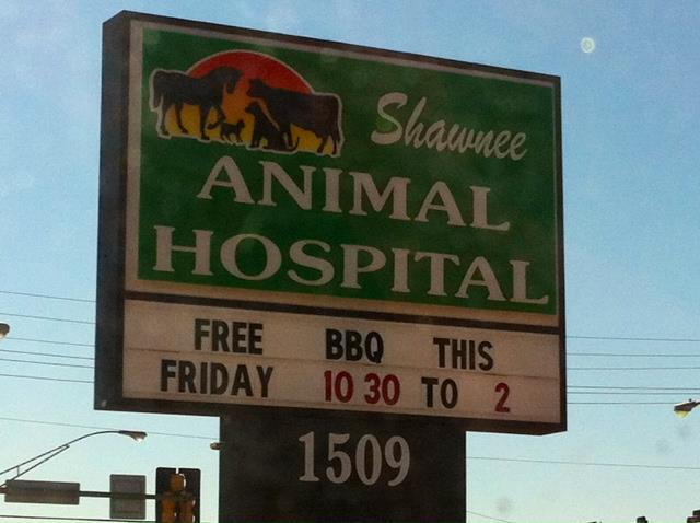 sign animal hospital bbq