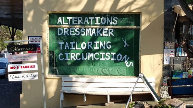 funny circumcision sign