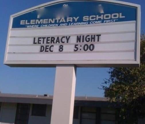 Literacy Sign
