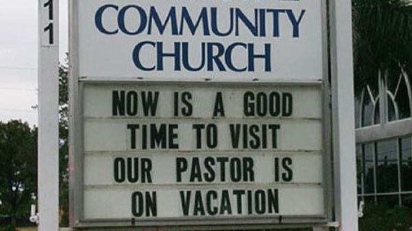 Funny Church Sign - Time to Visit