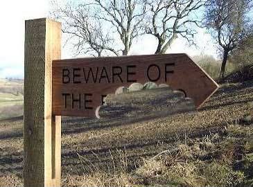Funny Pictures of Beware of Sign