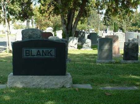 Funny Pictures of Blank Tombstone