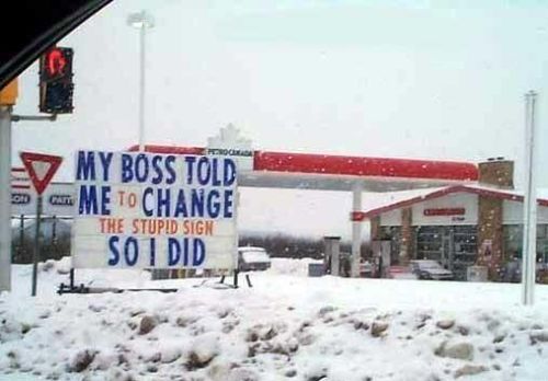Funny Pictures of Stupid Sign Change