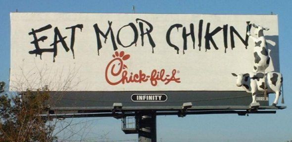 Funny Pictures of Cows Painting BillBoard Sign