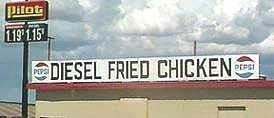 Funny Pictures of Diesel Fried Chicken Sign