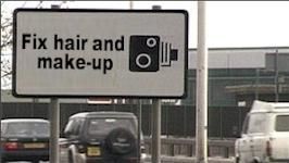 Funny Pictures of Photo Radar Make-up Sign