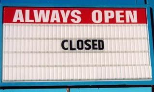 Funny Pictures of Always Open Closed Sign