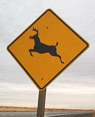 Funny Pictures of Reindeer Sign