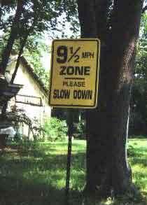 Funny Pictures of 9.5 Speed Limit Sign