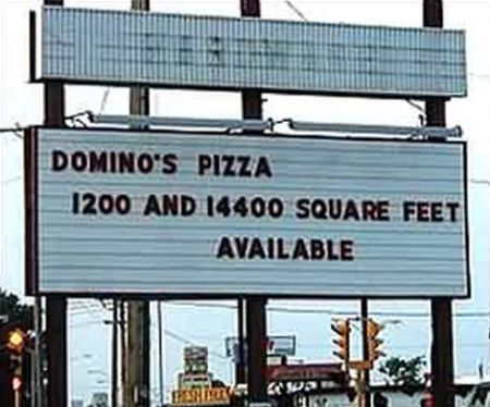 Funny Pictures of Domino's Pizza Sign