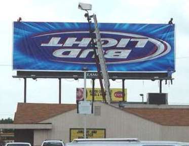 Funny Pictures of Upside Down Bud Light Billboard
