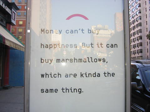Ad for Money Can't Buy You Happiness