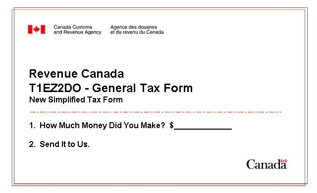 Simplified Canadian Tax Form