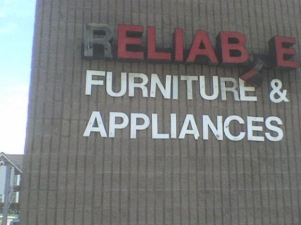 Reliable Furniture Sign